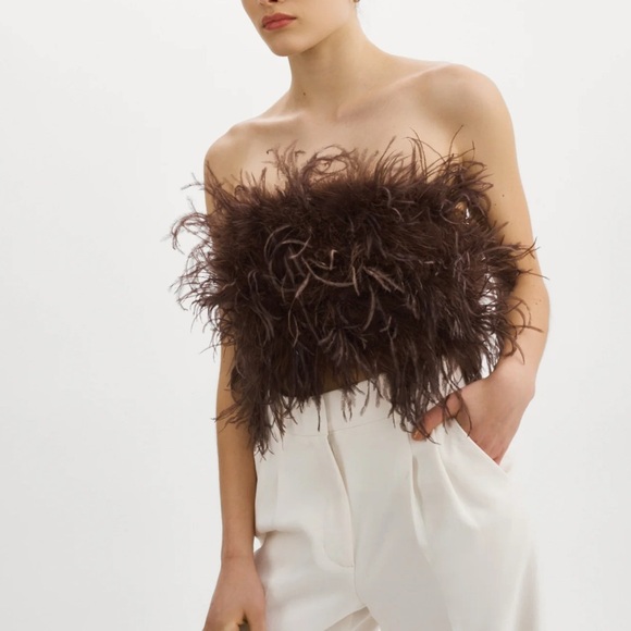ZAINA | FEATHER BUSTIER - Picture 2 of 5